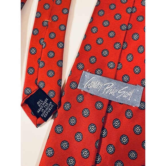 Carson Pirie Scott Men’s Silk Necktie Tie Handmade Red, Blue & White Paisley - Picture 3 of 3